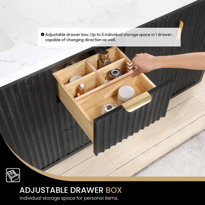 Cadiz Bath Vanity with Composite Stone Top and Mirror