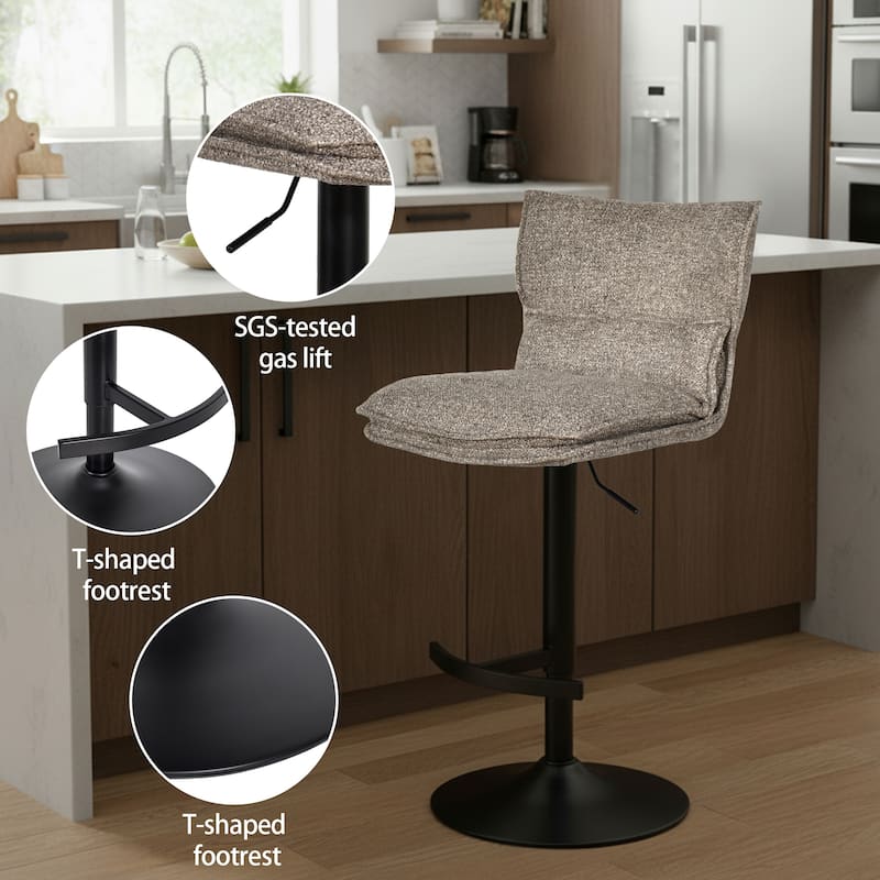 Swivel Adjustable Height with Armless Bar Stools