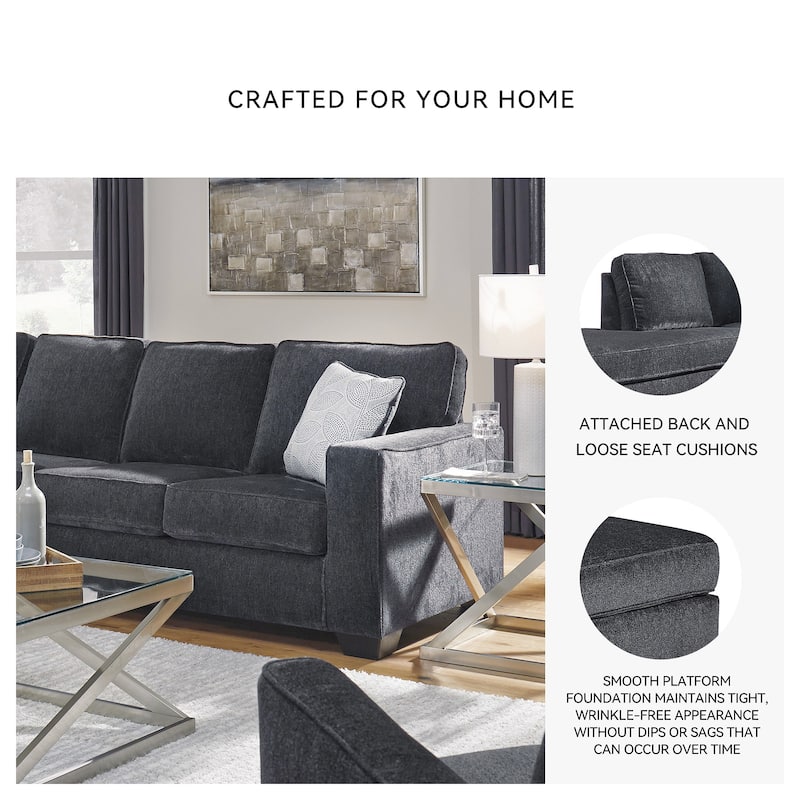Signature Design by Ashley Altari 2-Piece Sectional with Chaise - 110" W x 90" D x 37" H