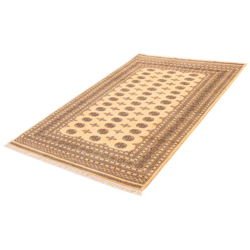 ECARPETGALLERY Hand-knotted Peshawar Bokhara Beige Wool Rug - 6'8 x 10'1