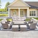 Option Brown Wicker & Beige Cushion