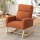 preview thumbnail 55 of 171, HOMYKA 28" Wide Rocking Chair for Nursery with Solid Wood Leg