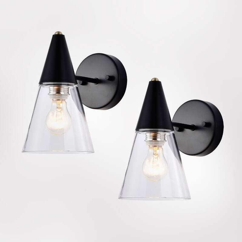 10 Inch Matte Black Wall Sconces 1-Lighted (SOLD AS A PAIR)