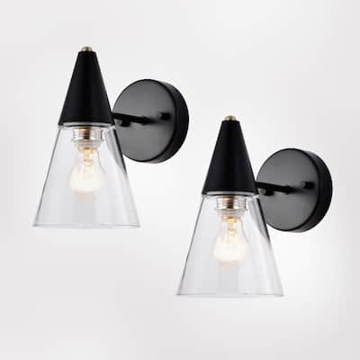 10 Inch Matte Black Wall Sconces 1-Lighted (SOLD AS A PAIR)