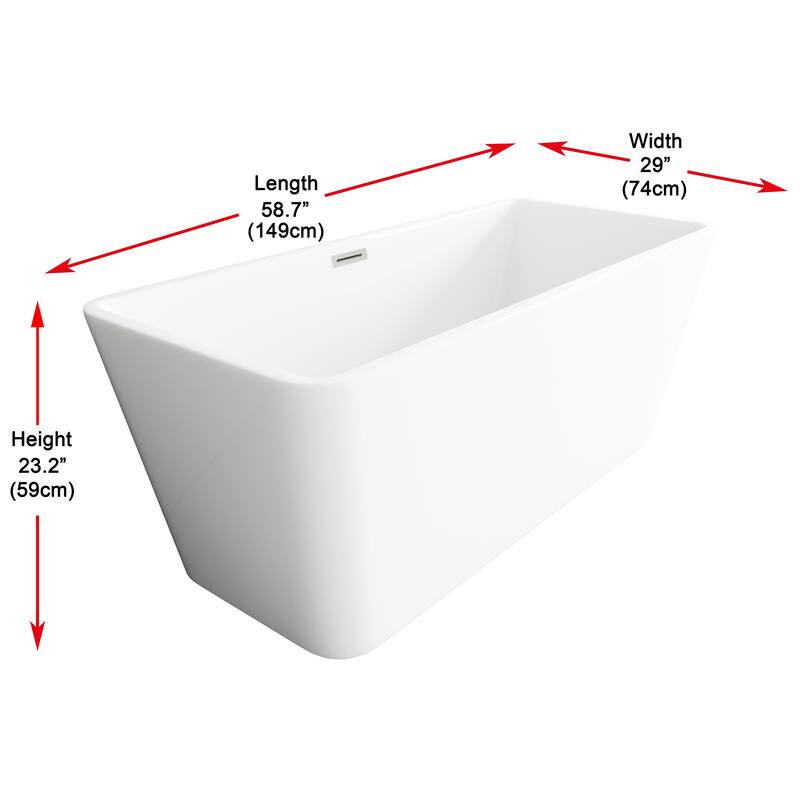 Thaddeus Bathtub in Glossy White