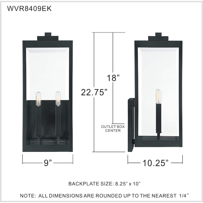 Quoizel Westover Extra Large 2-light Outdoor Wall Lantern