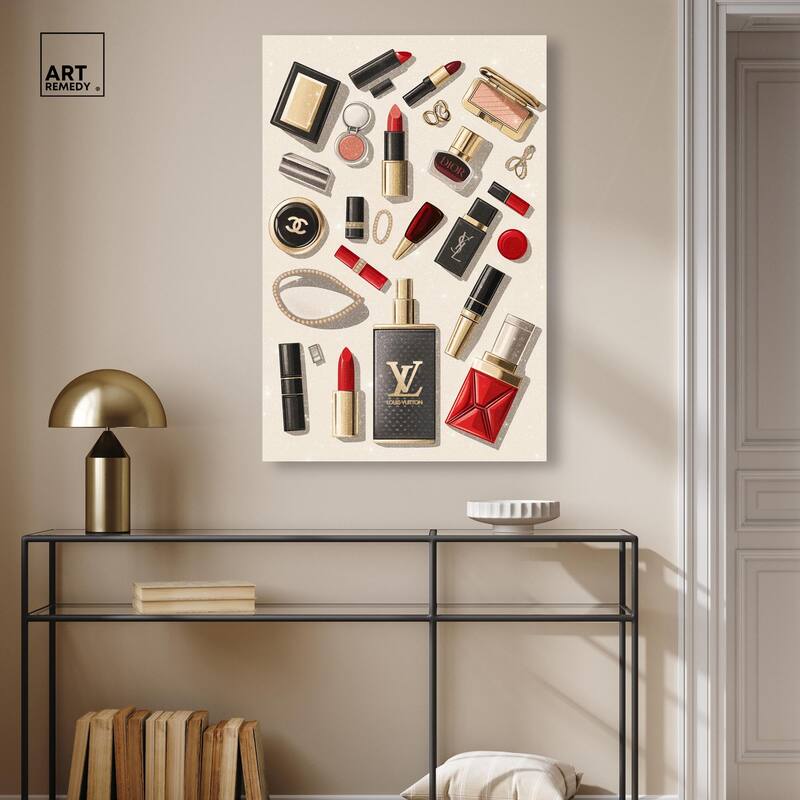 Luxury Makeup Collection Canvas by Art Remedy, Gallery Wrapped