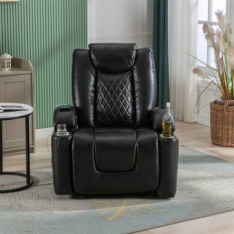 Merax Power Motion PU Leather Recliner w/ USB port