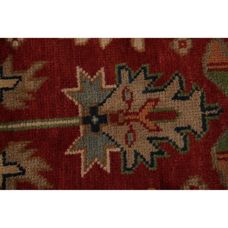 All-Over Large Oushak Indian Rug Handmade Wool Carpet - 8'11"x 18'0"