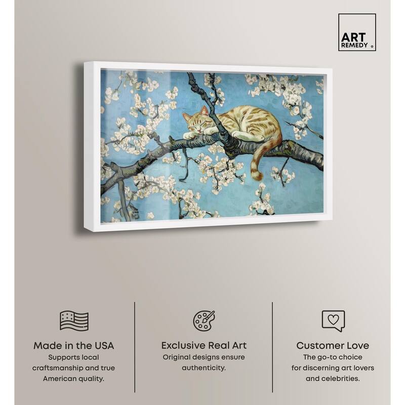 Autumn Blossom Kitten Shadowbox by Art Remedy