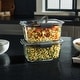 preview thumbnail 3 of 3, Rubbermaid Brilliance Glass Food Storage Containers, 4.7 Cup Food Containers with Lids, 3 Pack (6 Pieces Total) - Clear