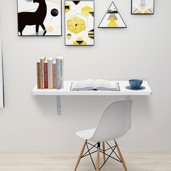 Home Use Folding Wall-mounted Computer Desk White