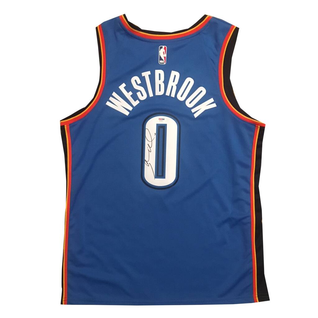 Russell Westbrook Autographed Swingman Signed Basketball Jersey PSA DNA COA 1 - 8'6" x 11'6"