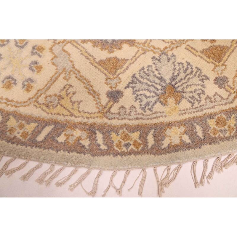 ECARPETGALLERY Hand-knotted Royal Oushak Grey Wool Rug - 8'0 x 7'9