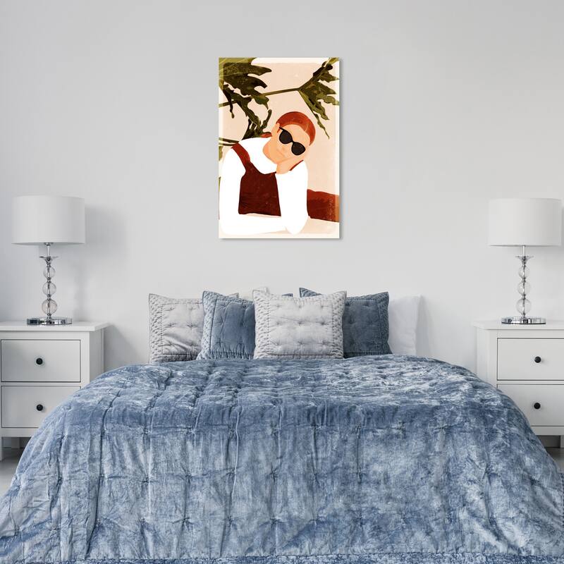 Wynwood Studio Canvas Fashion and Glam In a Daze White and Cream White Tropical Wall Art Canvas Print - 36 x 24