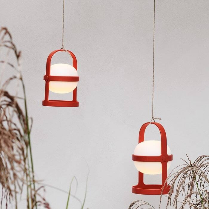 Soft Spot Solar Circular Lantern, Terracotta