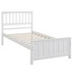 preview thumbnail 11 of 16, Wood Platform Bed with Headboard & Footboard - Twin Size, Durable Design