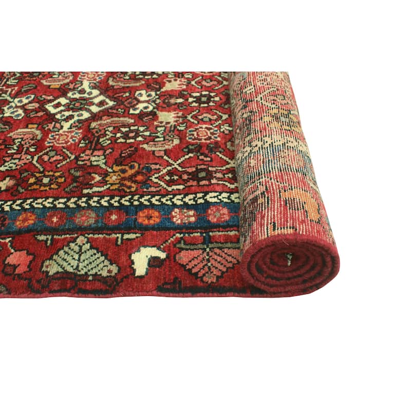 Fine Vintage Distressed Barrie Red/Navy Runner - 3'0" x 9'3"