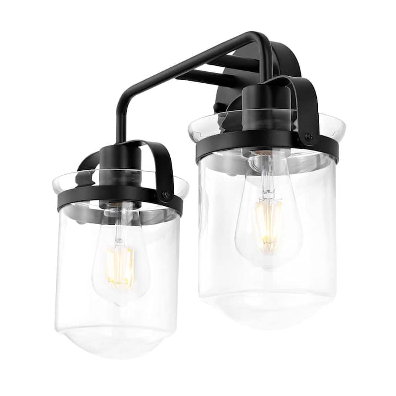 2 light wall sconce fixtures for bathroom above mirror