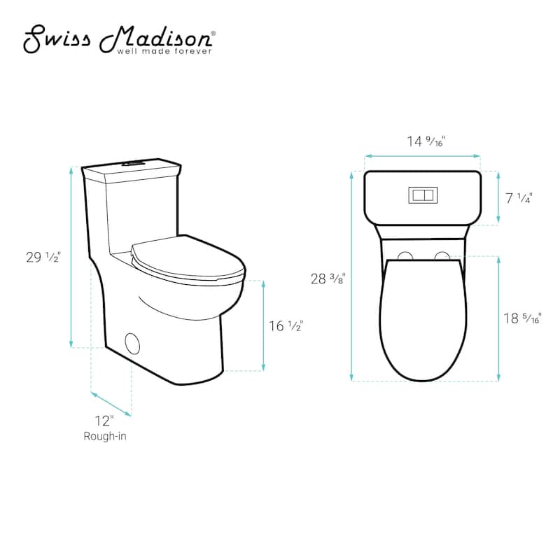 Chaux One Piece Toilet Dual Flush 1.1/1.6 Gpf In Bisque - 28.4" x 14.55" 29.5"