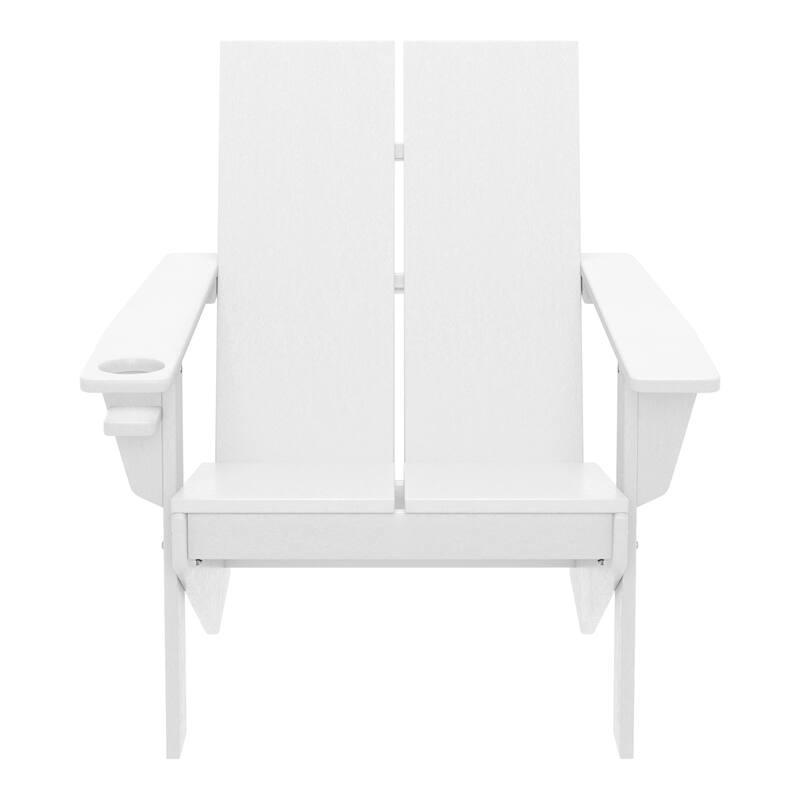 Coastin Modern Poly Adirondack Chair (Set of 2), Black