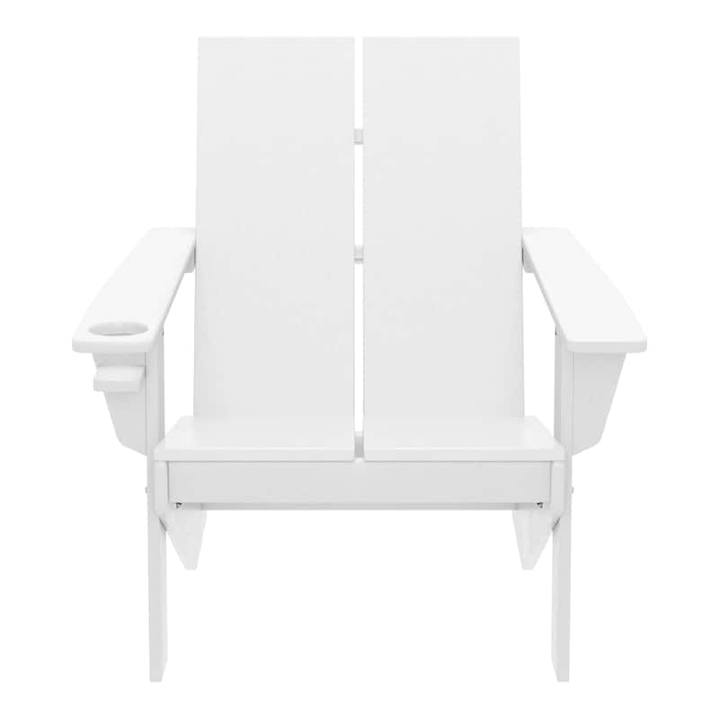 Coastin Modern Poly Adirondack Chair (Set of 4), Black