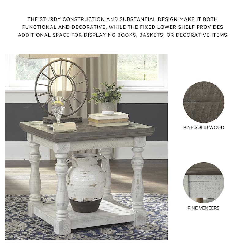 Signature Design by Ashley Ivy Hollow Rustic Rectangular End Table