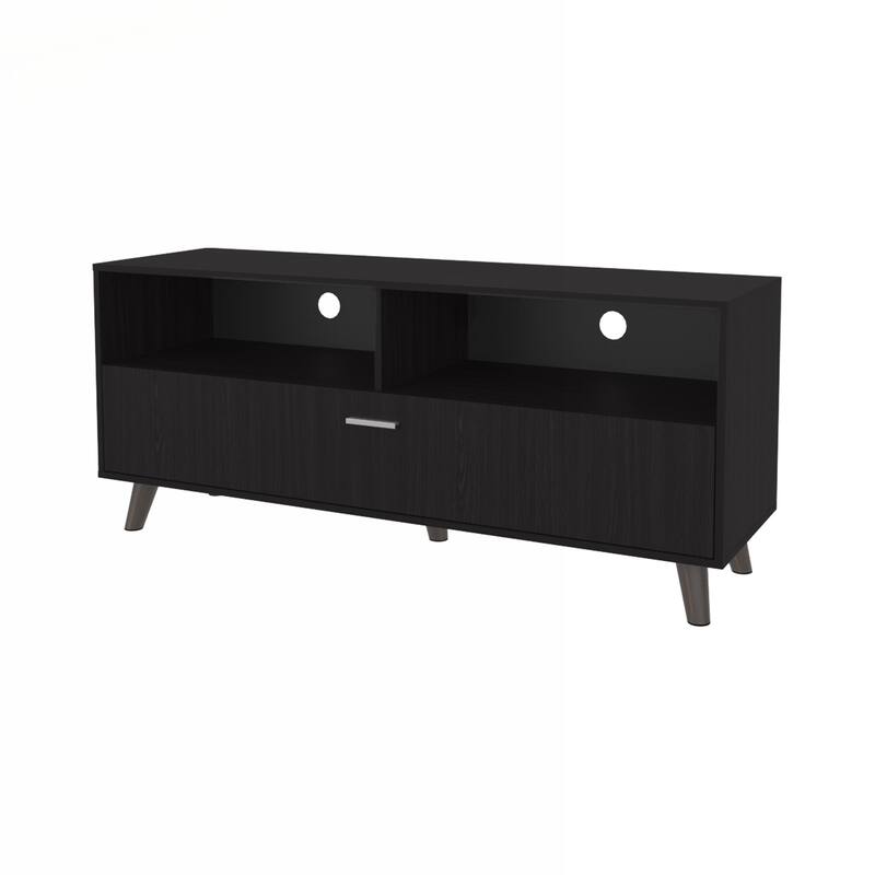 Versatile Wengue TV Stand with Open and Closed Storage for All Décor Styles