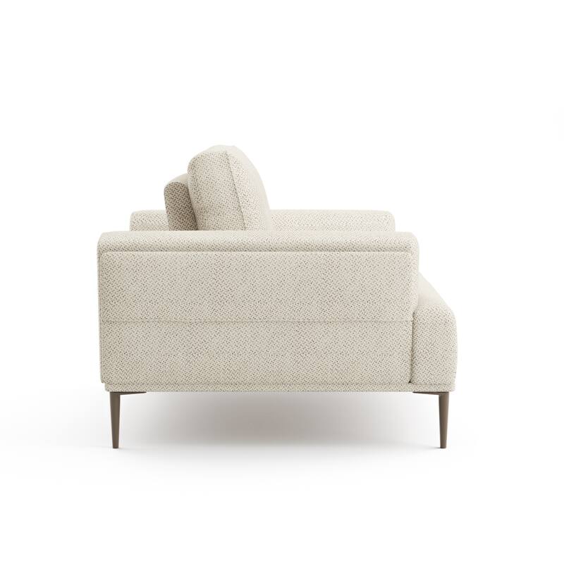 Furniture of America Paola Mid-Century Modern 3-Piece Beige Chenille Adjustable Sofa Setwith Extendable Back