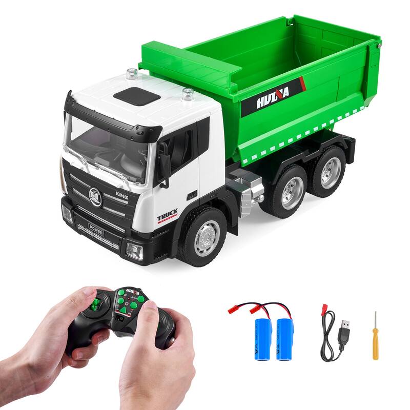 RC Dump Truck Toy for Toddlers Kids Boys and Girls Age 8+ - 9-Channel 226 ft