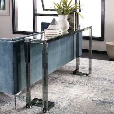 SAFAVIEH Couture Benji Acrylic Console Table - Black - 52" W x 10" L x 30" H