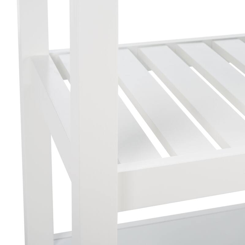 SAFAVIEH Fawn 1-Door 2-Drawer 2-Shelf Kitchen Cart - 33.5" W x 16.9" L x 35" H - 33Wx17Dx35H