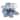 Artificial Magnolia Flower Clip-On Christmas Ornament - 7" - Iridescent Blue