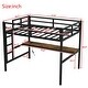 preview thumbnail 4 of 10, Full Size Metal Loft Bed with Power Outlet and LED Light, Space-Saving