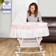 preview thumbnail 6 of 4, Dream On Me Lacy Portable 2 in 1 Bassinet and Cradle in Pink and white