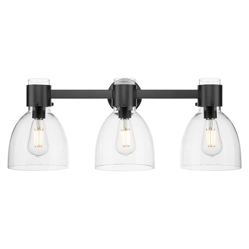 Innovations Lighting 464-3W-G464D-7CL Lawton Bell 3 Light 24" Wide - Matte Black
