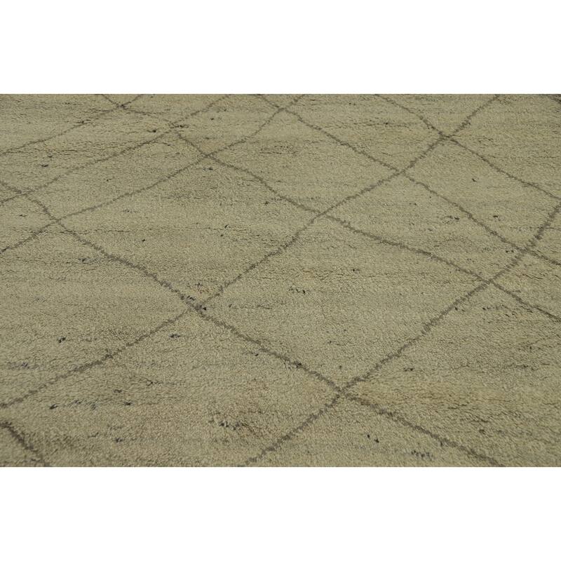 Moroccan Indian Area Rug, Hand-Knotted Wool Carpet - 9' 0'' X 6' 0''