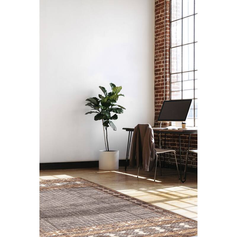 ECARPETGALLERY Hand-knotted Tangier Grey Wool Rug - 5'0 x 7'6