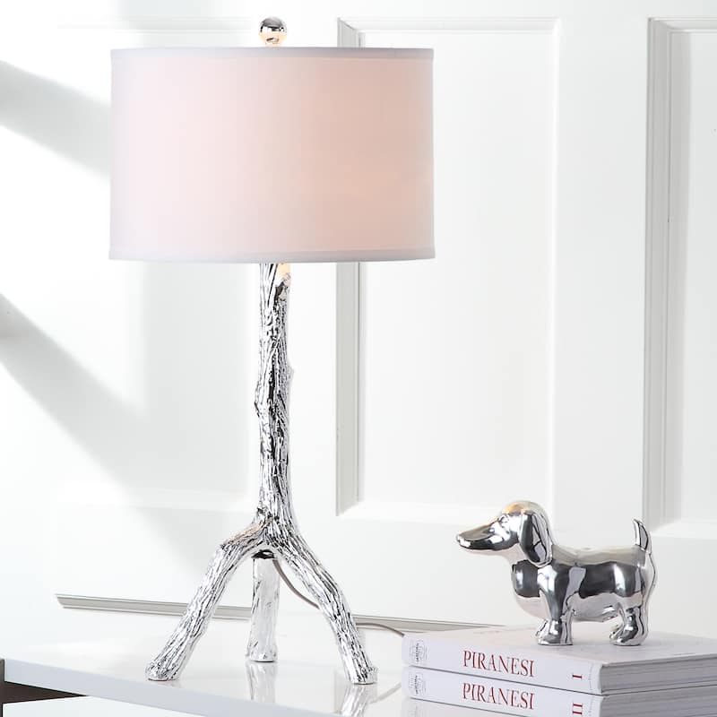 SAFAVIEH Lighting Editha 28-inch Silver Branch Table Lamp (Set of 2) - 14"x14"x29" - 14Wx14Dx29H