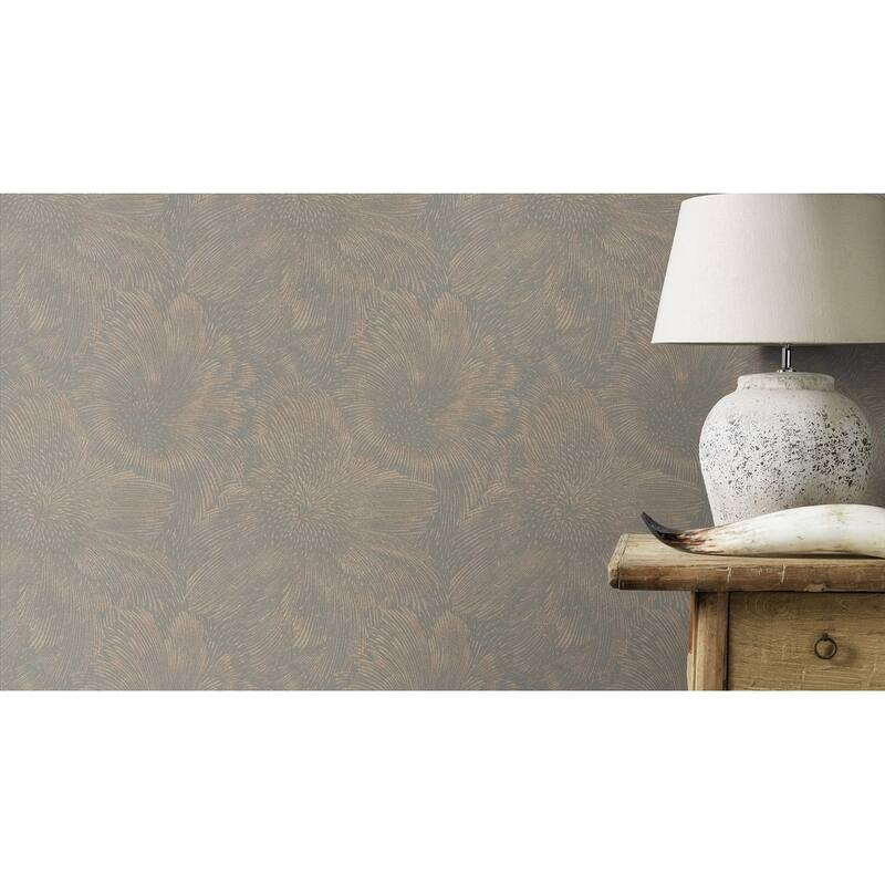 Rasch Purser Copper Abstract Wallpaper