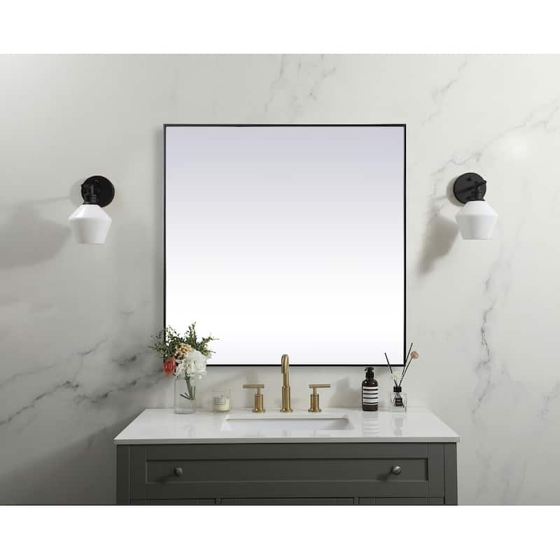 Indigo Home Metal Frame Square Mirror 48 inch