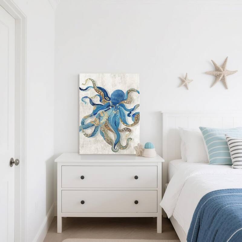 Octopus Canvas Wall Art Ocean Life Theme Painting