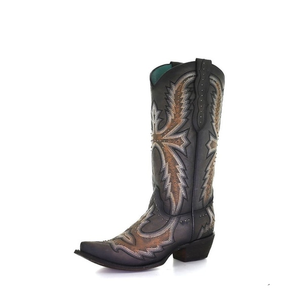 Corral Western Boot Women Hand Painted Embroidery Gray. Opens flyout.