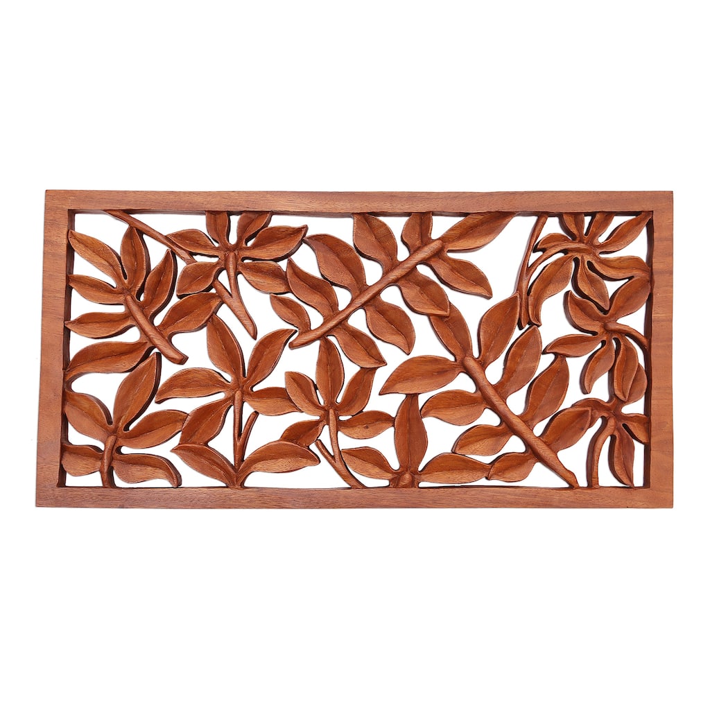 Novica Handmade Lovely Canopy Wood Relief Panel