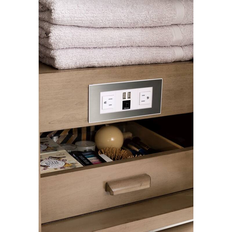 James Martin Vanities 620-V60D-FEJP Portland 60" Free Standing Double