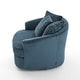 preview thumbnail 12 of 54, Oversized 43" W Plush Corduroy Recessed Arm Swivel Barrel Chair