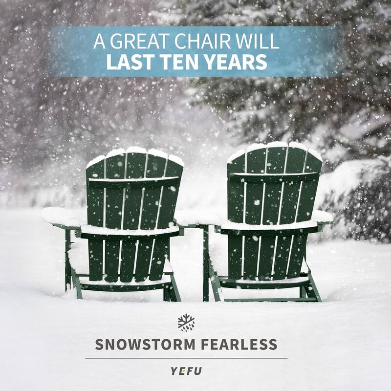 WINSOON All Weather HIPS Outdoor Plastic Adirondack Chairs