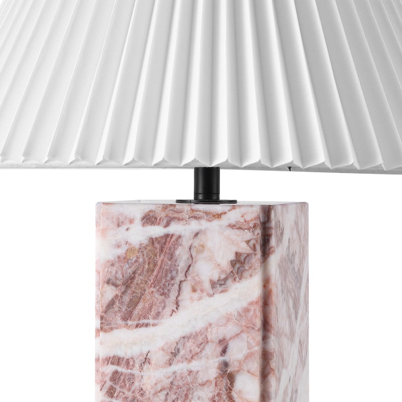SAFAVIEH Couture Mackenzie Square Marble Table Lamp - 16"W x 16"D x 25"H