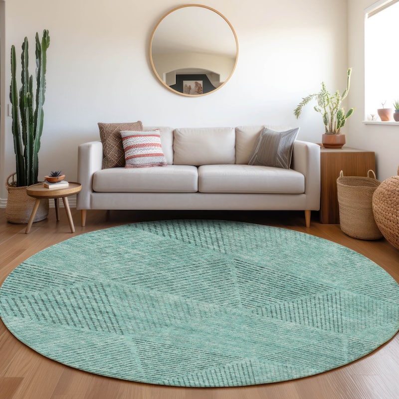 Machine Washable Indoor/ Outdoor Chantille Prism Contemporary Rug
