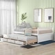 preview thumbnail 2 of 16, Full Size Daybed w/ Twin Size Trundle Storage Bed & Drawers Bunk Bed Frame for Kids, Girls, Boys Easy Space-Saving, Assembly